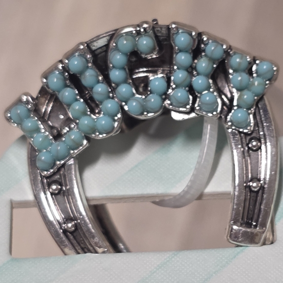 🇬🇪🔹️NWT Turquoise & Silver Tone Western Metal Small Hair Clip Set - Picture 5 of 6